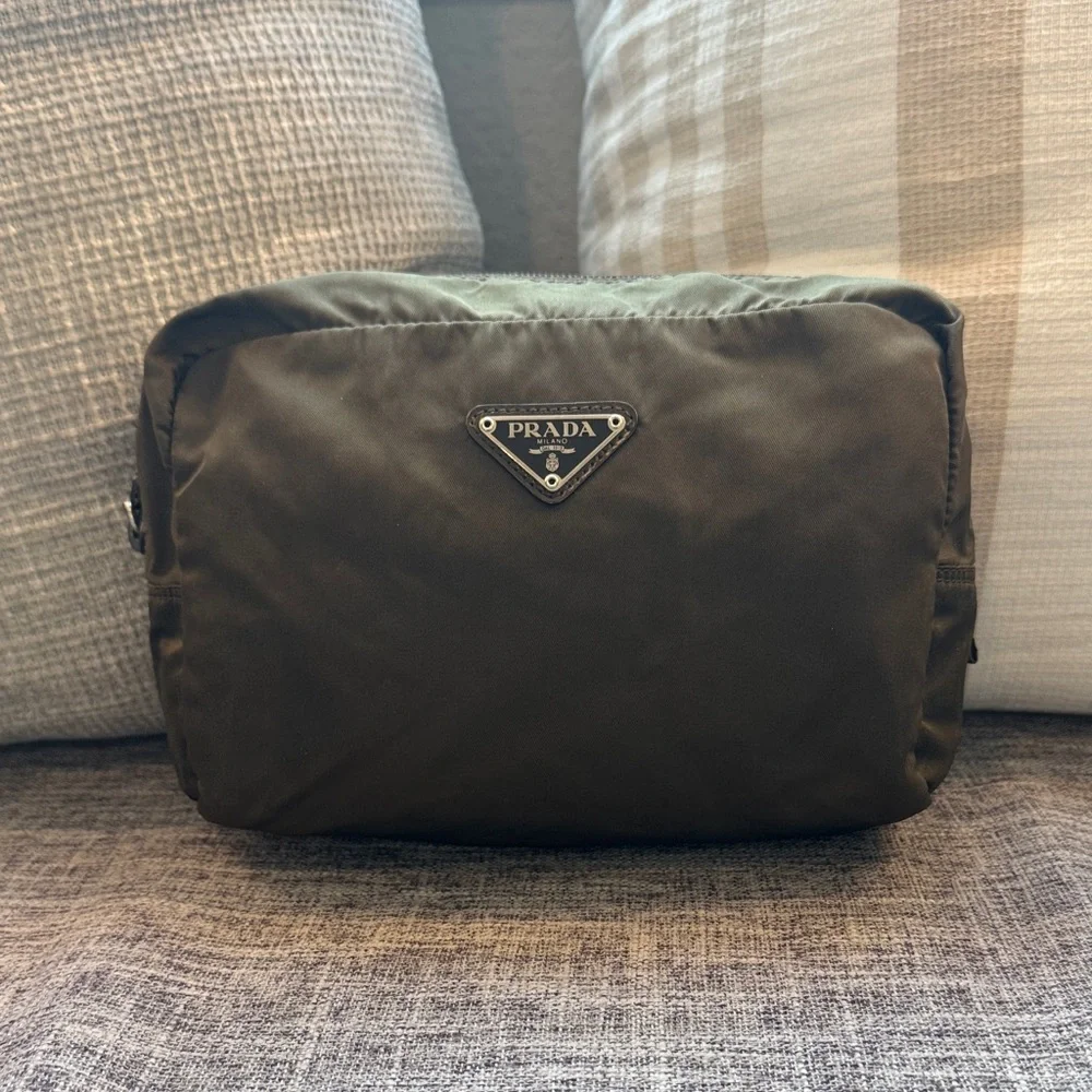 Prada  Hunter Green Toiletry Bag